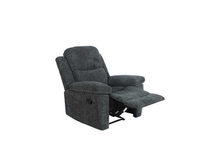 Sillón ALYSA relax manual gris oscuro Gris Oscuro