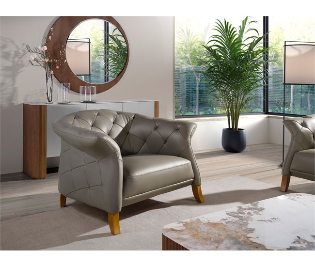 ANGEL CERDÁ Sillón piel Gris