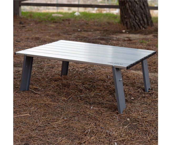Aktive Mesa plegable pequeña camping aluminio ultraligera Gris