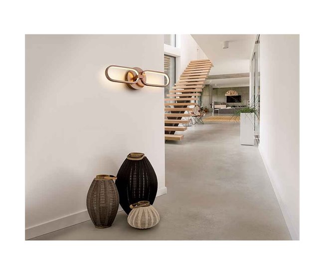 Aplique Pared Aluminio Serie Dorado