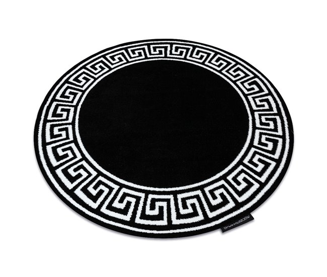 Alfombra HAMPTON Grecos círculo 200x200 Negro