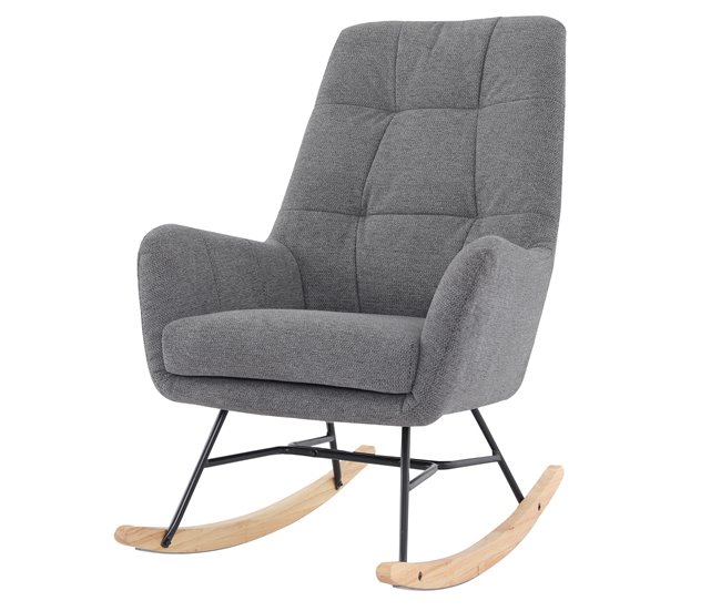Sillón decorativo balancín PETER Gris
