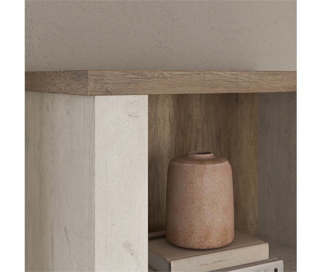 Compacto tv de 241,6cm blanco y roble VERONA Blanco/ Madera