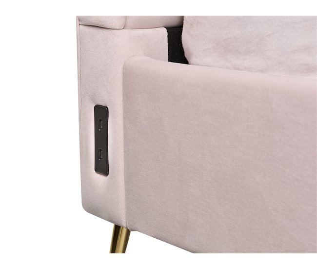 Beliani Cama Terciopelo MIRIBEL 207x218 Beige