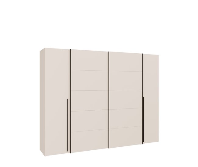 Armario SAND 210x270cm 2 puertas batientes y 2 puertas correderas Beige