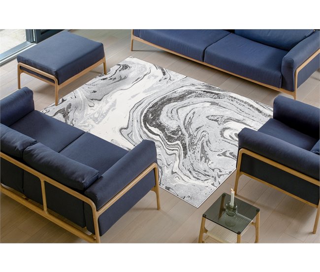 Alfombra LIRA E1686 Abstracta estructural moderna glamour 120x170 Gris