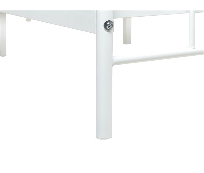 Beliani Cama con somier Hierro MAURESSAC 145x206 Blanco