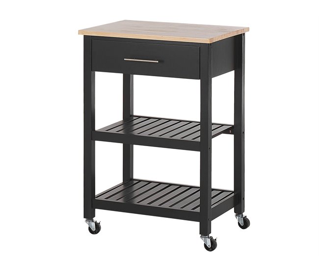 Beliani Carrito de cocina HIUMA 58 Blanco