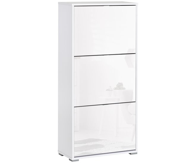 Armario de Zapatos MDF y Plásctico HOMCOM 60 Blanco