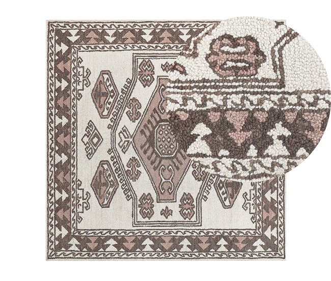 Beliani Alfombra de pelo corto TOMARZA 200x200 Multicolor