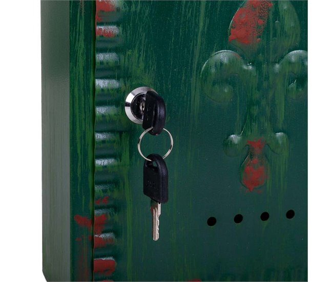 Buzón de metal Verde