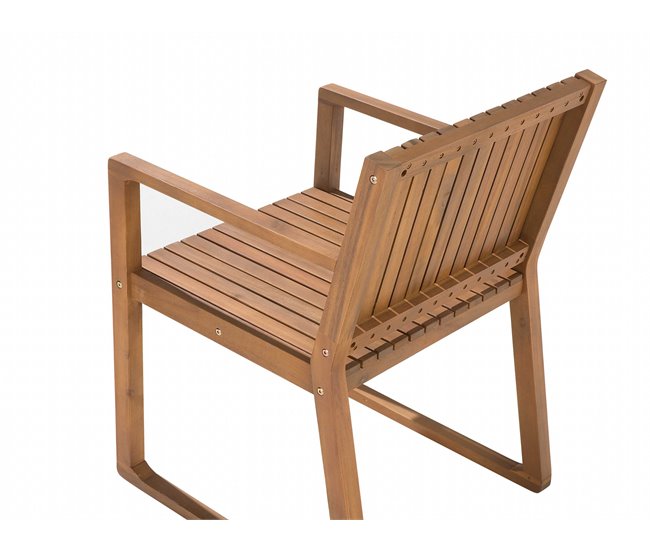 Beliani Conjunto de comedor SASSARI Madera Clara