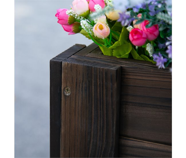 Huerto Urbano Rectangular Madera de Abeto Outsunny Marron
