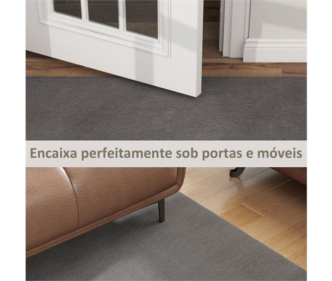 Alfombra de Salón Poliéster, TPR HOMCOM, hogar - decoración Gris