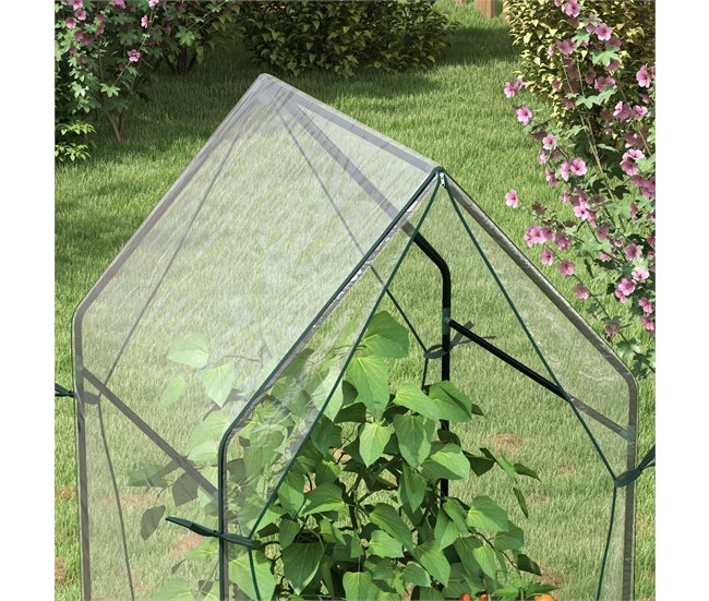 Invernadero de Jardín Acero, PVC Outsunny Transparente