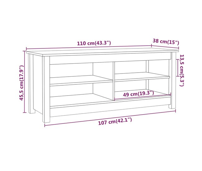 Banco Zapatero 110 Blanco