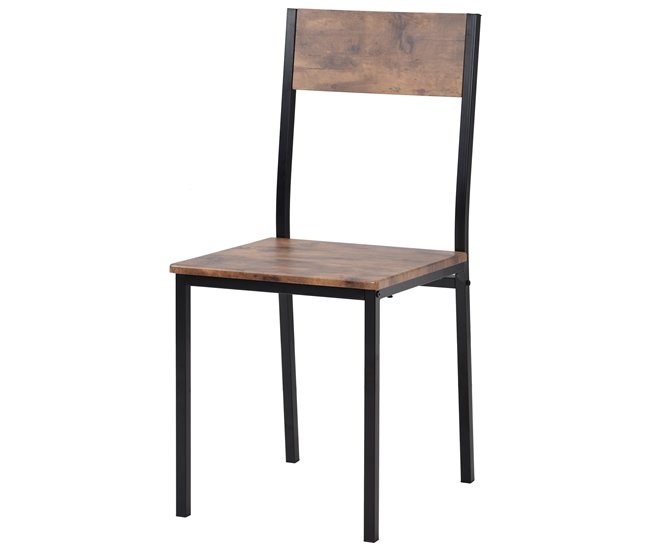 Conjunto de mesas y sillas de comedor 70x70 Marron