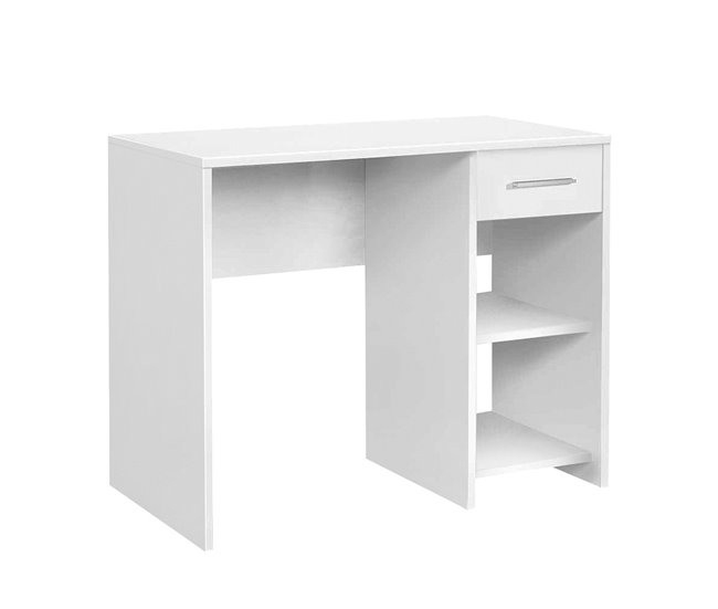 Mesa Escritorio 1 Cajón Con Estante 51x74 Blanco