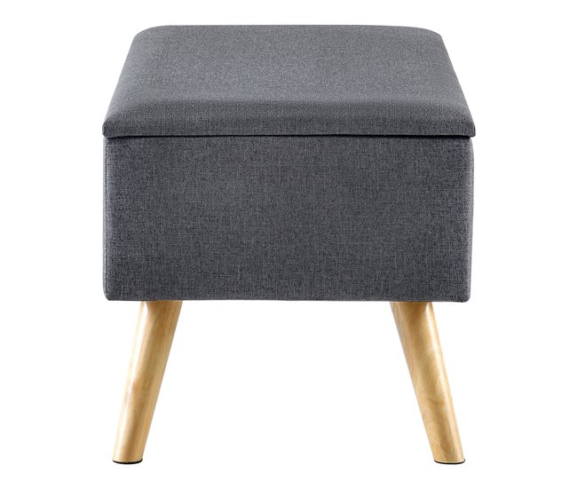 Banco Salford tapizado con almacenaje Salford 79x39 Gris Oscuro