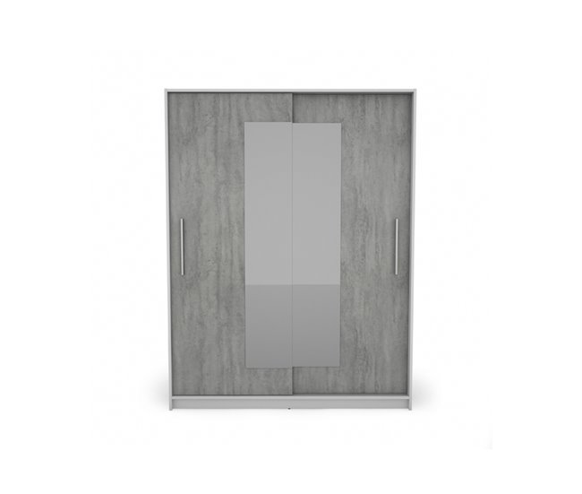Armario ELEGANZA puertas correderas con espejo 150x195cm Blanco