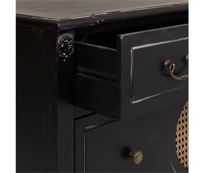 Cómoda de madera Negro