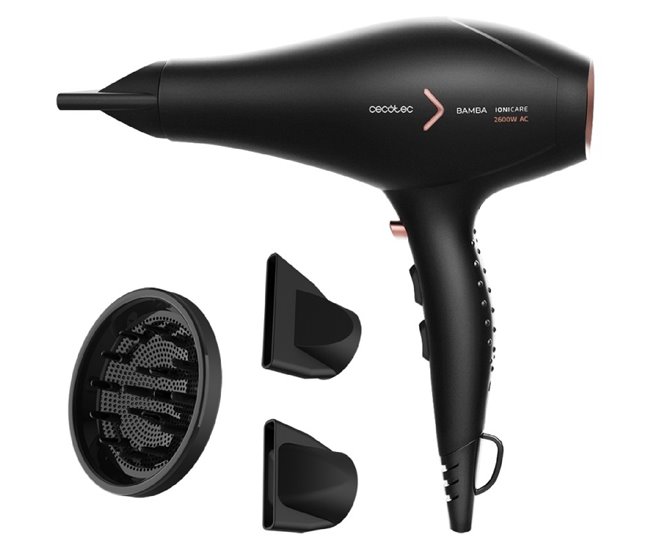 Secador IoniCare 5350 PowerShine Fire Cecotec Negro