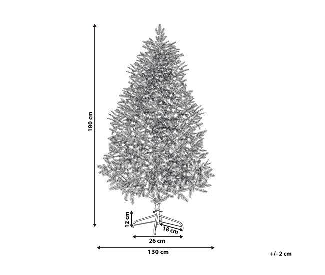 Beliani Árbol de Navidad BASSIE Blanco