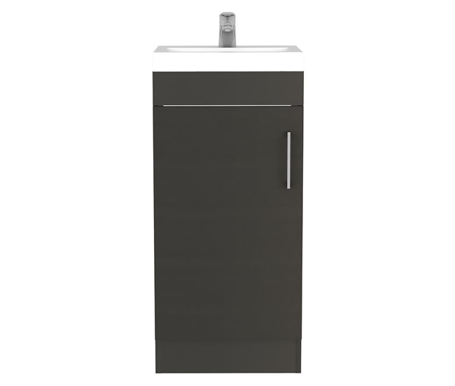 Mueble de Baño con Lavabo Madrid, con armario de almacenamiento. Negro