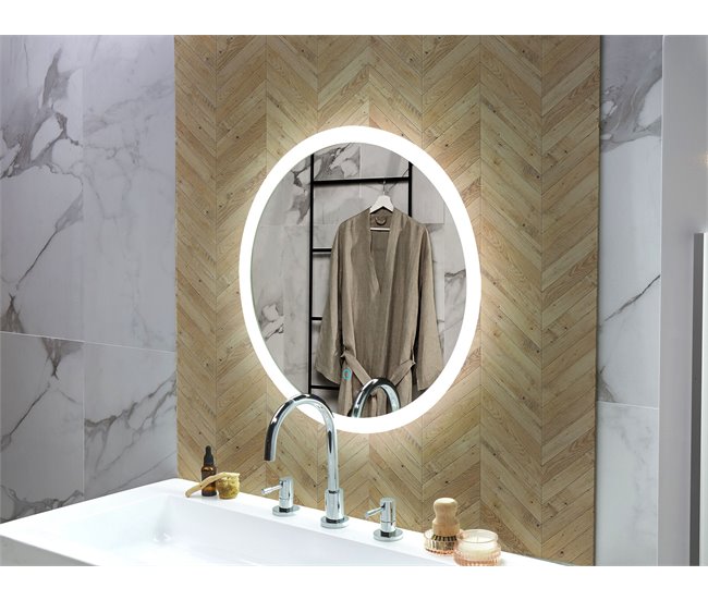 Beliani Espejo de baño YSER Gris