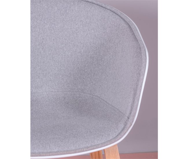Silla Nórdica Tapizada en Algodón - Daxer Gris