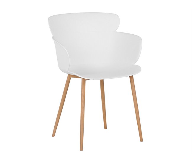 Beliani Silla de comedor SUMKLEY Blanco