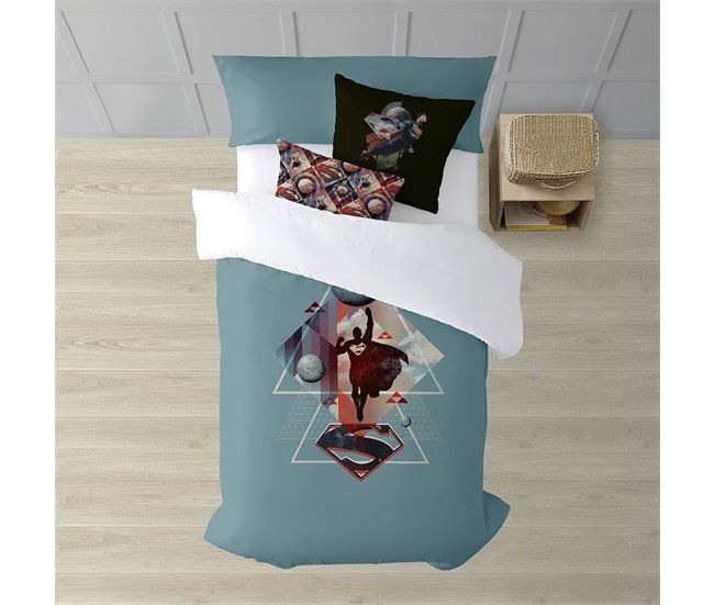 Funda Nórdica Superman Geometric Verde