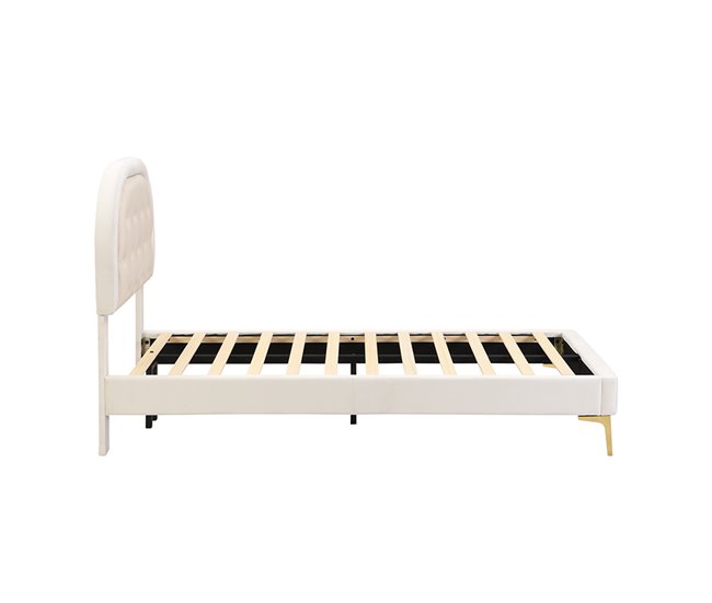 Marco de la cama 200x90 Beige