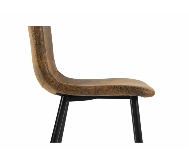 4 sillas de estilo escandinavo retro Marron