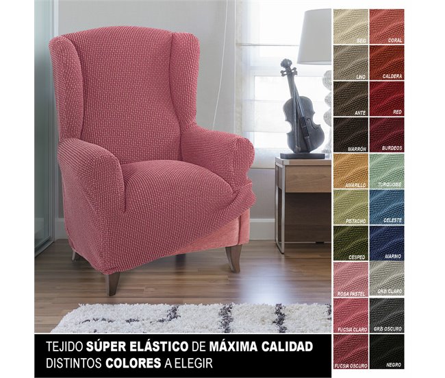 Funda para sillón orejero NIAGARA Rosa