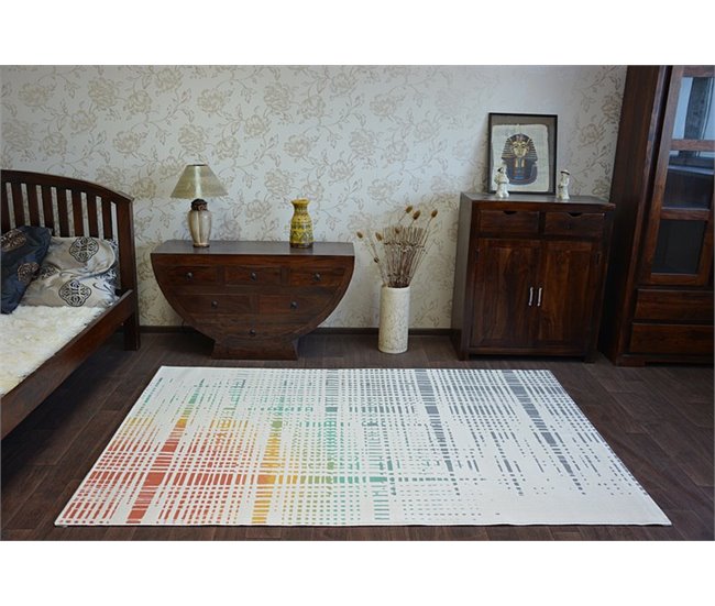 Alfombra SCANDI Rayas Rejilla 160x230 Multicolor