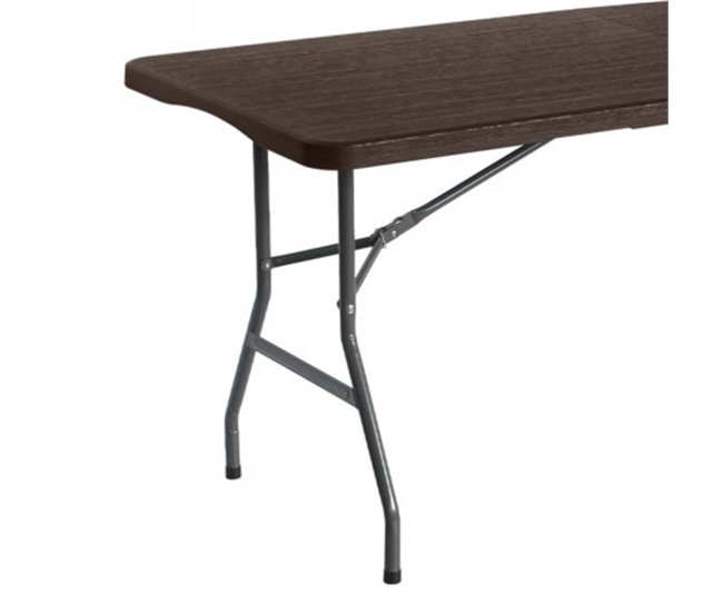 Mesa Plegable Rectangular Efecto Madera Thinia Home Marron