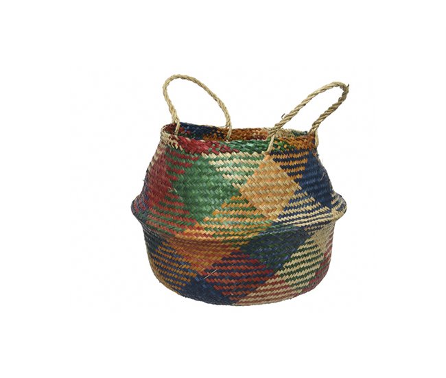 Cesta COLOURS de fibra vegetal 30x30x30cm Natural