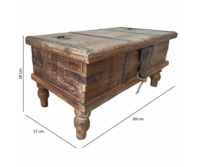 Baúl de madera acabado artesanal Marron