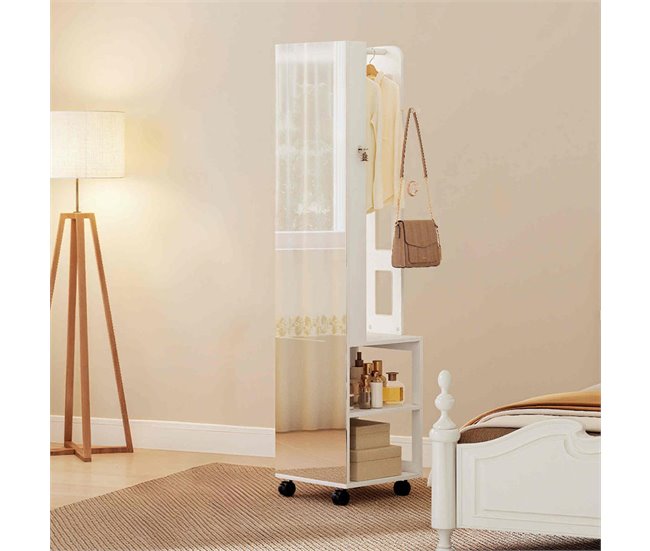 Espejo Joyero MDF HOMCOM, hogar - decoración Crudo