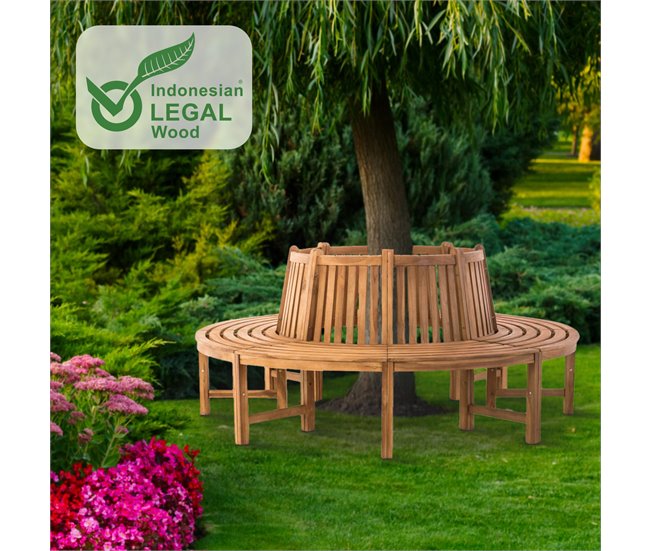 Banco de jardín - Novum - Madera 200x200 Marron