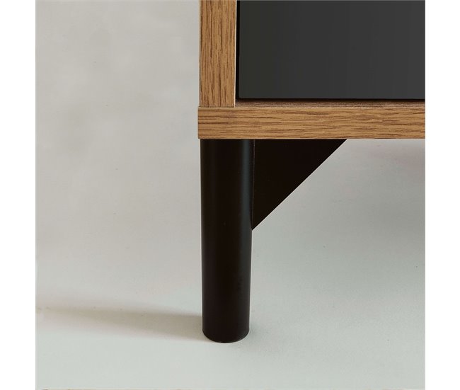 Aparador Anori con Patas para Salón Comedor Gris/ Madera