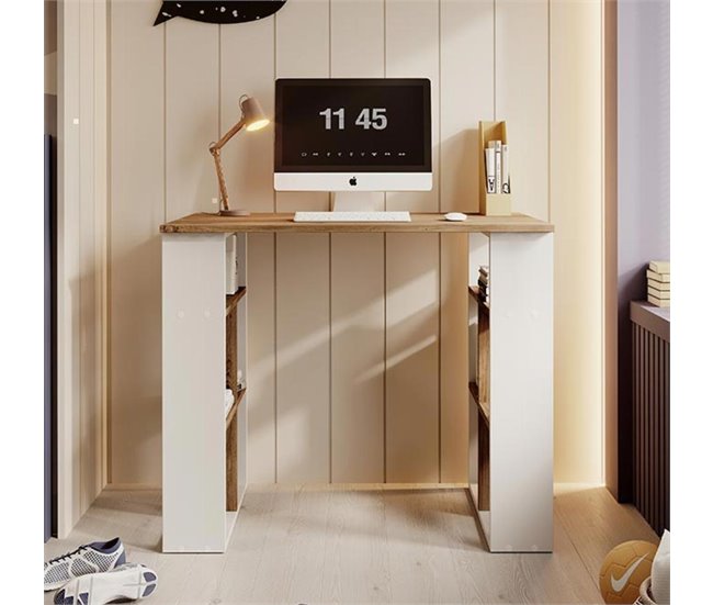 Escritorio Dormitorio Oficina Urban Muebles Bonitos Blanco/ Madera