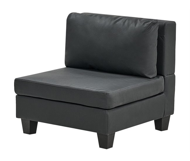 Beliani Sofá modular Piel sintética UNSTAD Negro