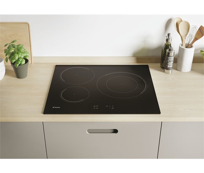 Conjunto de placa ind. y horno pirolítico CANDY PCI26PCxCI633C Negro