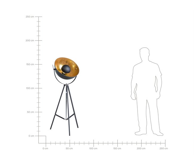 Beliani Lámpara de pie THAMES Negro