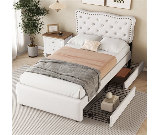 Camas individuales 92x203 Beige