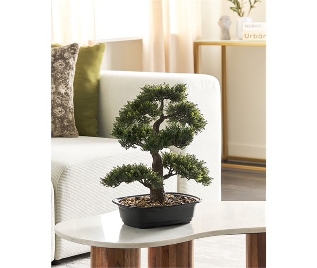 Beliani Planta artificial Bonsái Verde