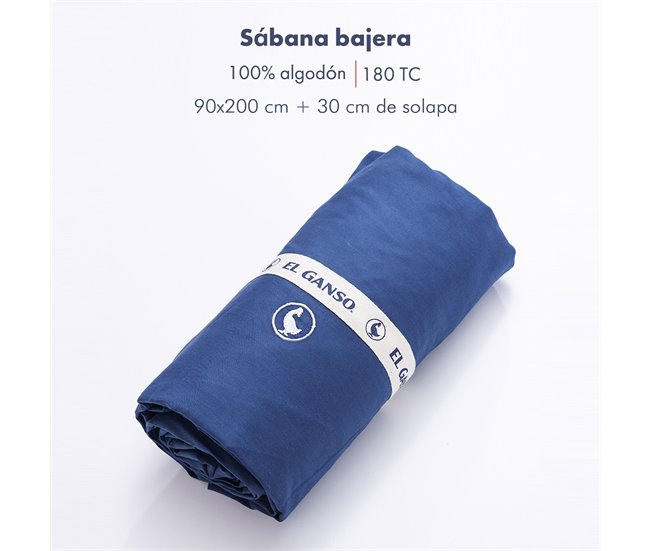 Sábana bajera 100%Algodón 180TC El Ganso 