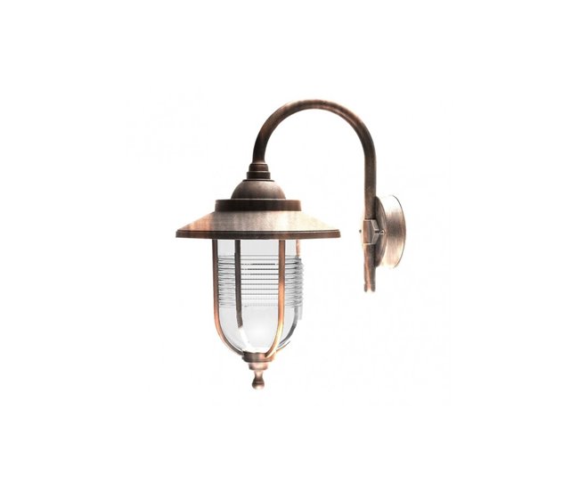 Aplique De Exterior Policarbonato Serie Canela Dorado